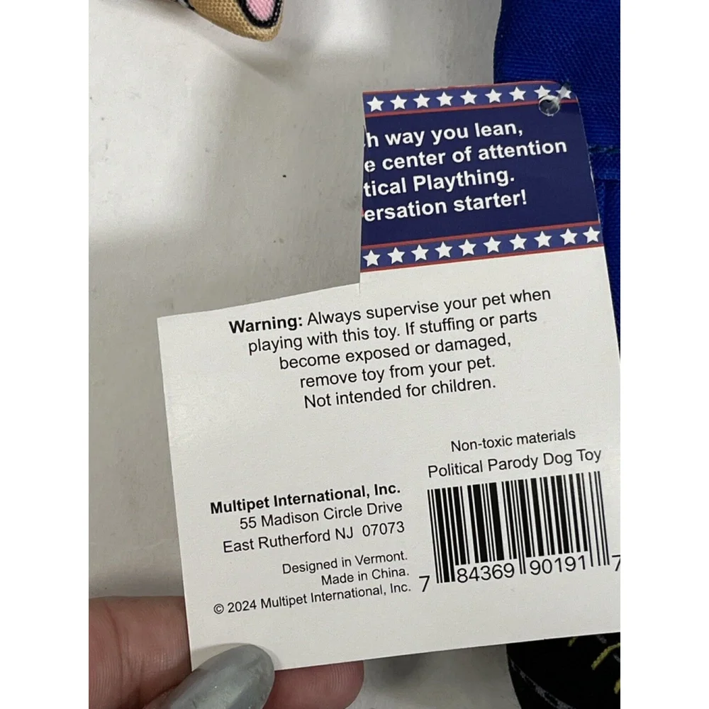 New Trump Putin Political Parody Dog‎ Toy Squeeker Fuzzu Hang Gag Gift